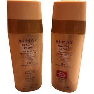 2 Almay Healthy Glow Makeup + Gradual Self Tan Light Medium 200 SPF 20